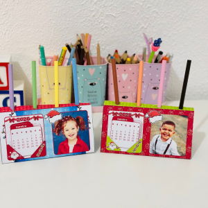 Calendário de Mesa Interativo - Natal (editável)