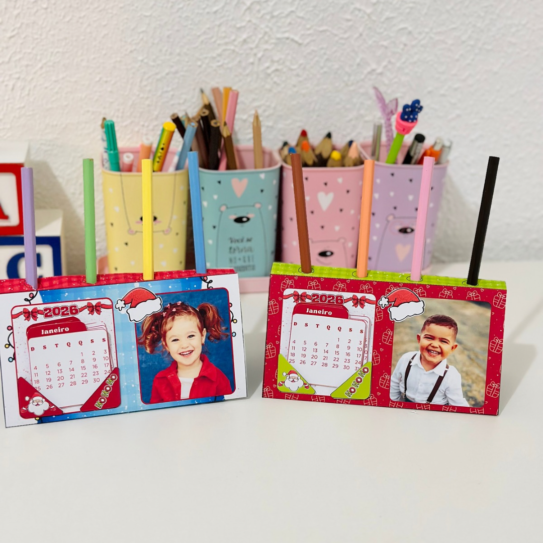 Calendário de Mesa Interativo – Natal (editável)