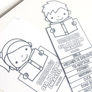 Atividade Dia do Livro Infantil para colorir.