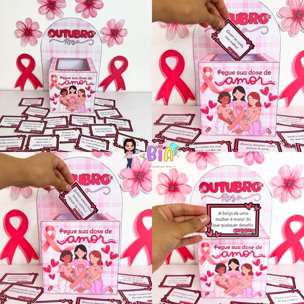 Caixa Motivacional Outubro Rosa
