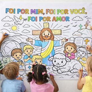 Painel para Colorir – Páscoa Cristã